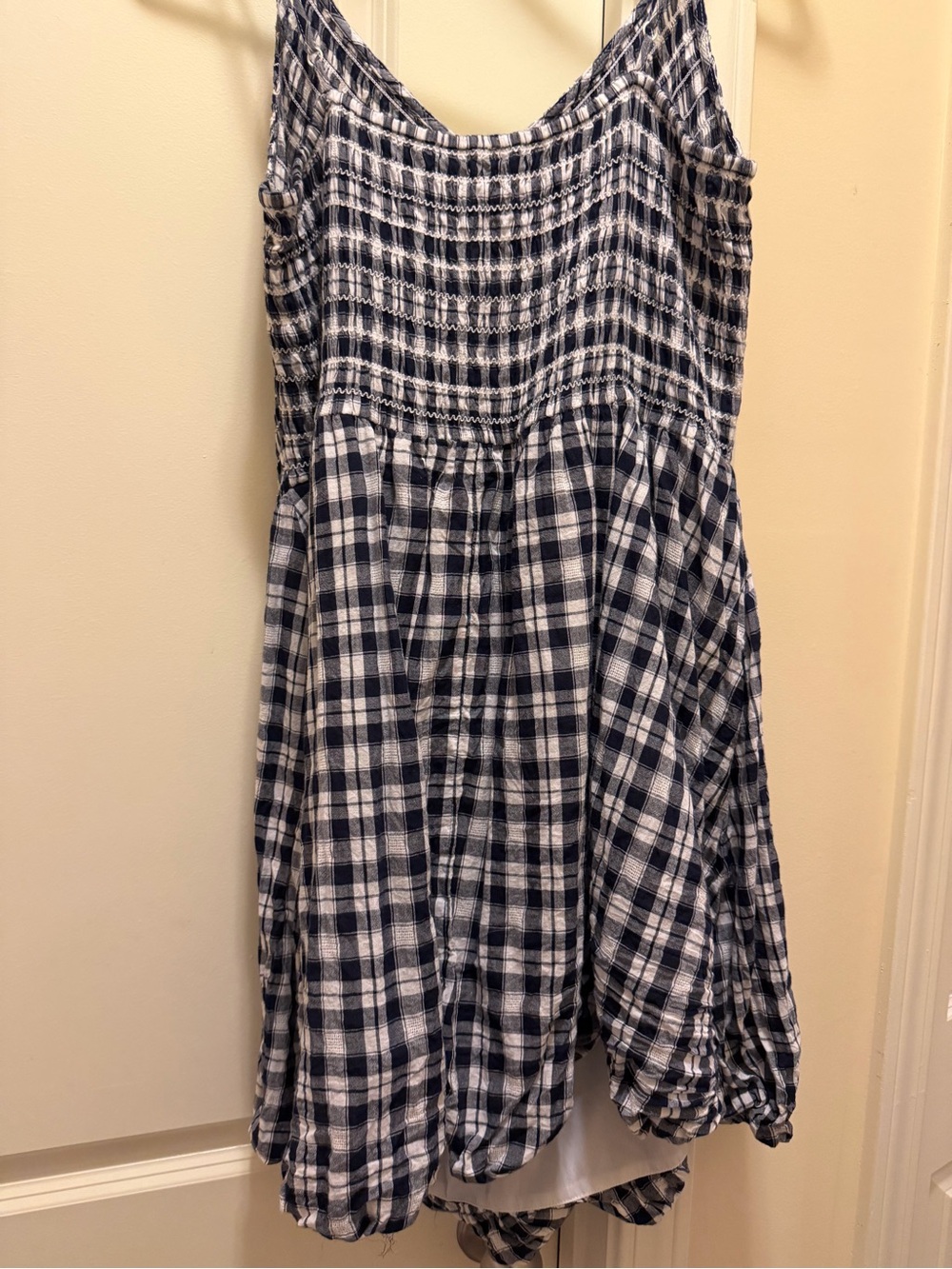 American Eagle Outfitters Navy and White Plaid Mini Dress - Picture 5 of 6